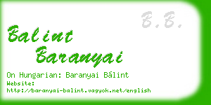 balint baranyai business card